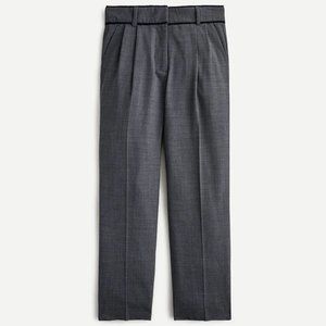 J.Crew Crochet-trimmed pleated trouser